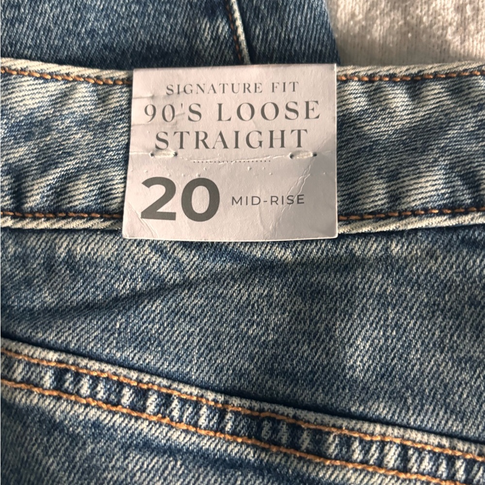 NWT Lane Bryant Jeans Size 20 90’s Loose Straight Leg. Medium wash. Denim. - Picture 5 of 6